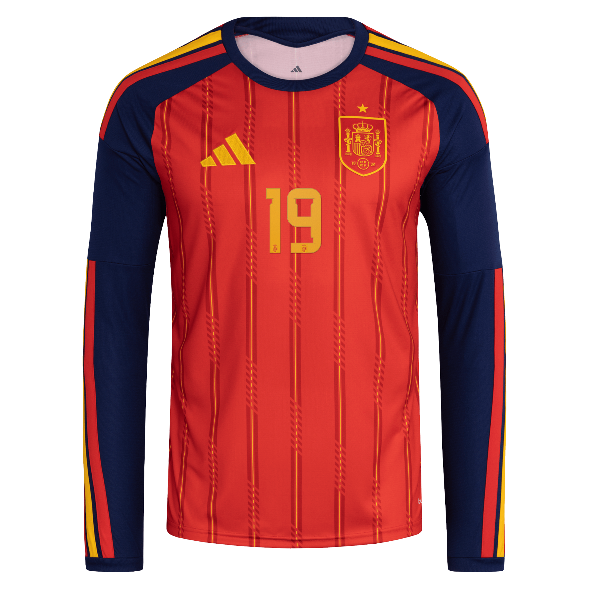 adidas Spain National Team 2026 Home Supporter Edition Long Sleeve Jersey – Lamine Yamal #19 – Red