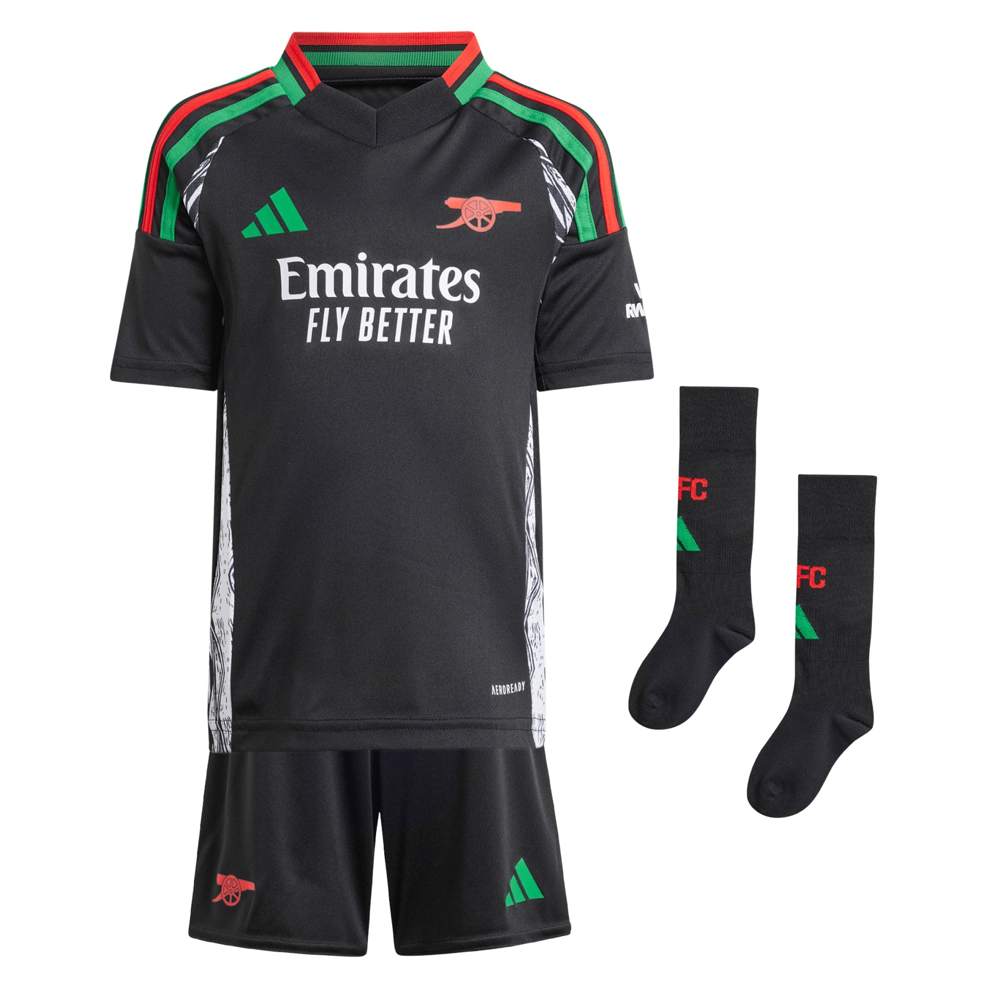 Arsenal Away Minikit 2024-25 Kid Custom Soccer Shirt - Black