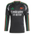 Arsenal Away Shirt 2024-25 - Long Sleeve with Rice 41 printing Soccer Shirt - Black
