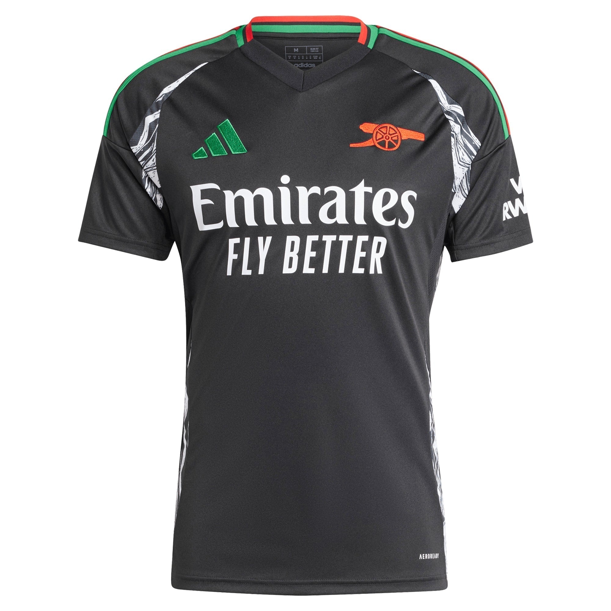 Arsenal Away Shirt 2024-25 with Rice 41 printing Soccer Shirt - Black