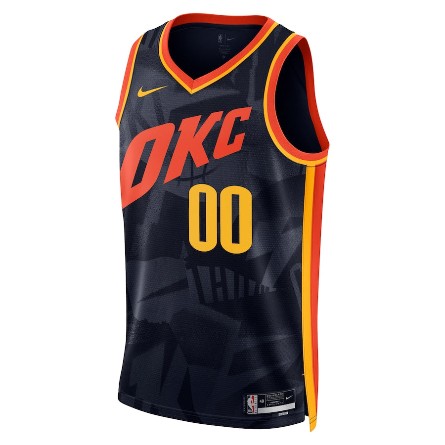 Oklahoma City Thunder  Unisex 2023/24 customized Swingman Shirt - Navy - City Edition