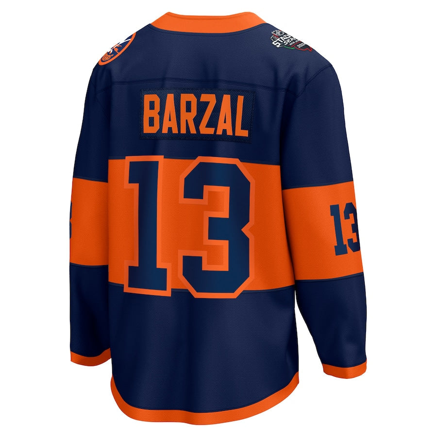 Mathew Barzal New York Islanders Fanatics Branded 2024 NHL Stadium Series Breakaway Player Shirt – Navy