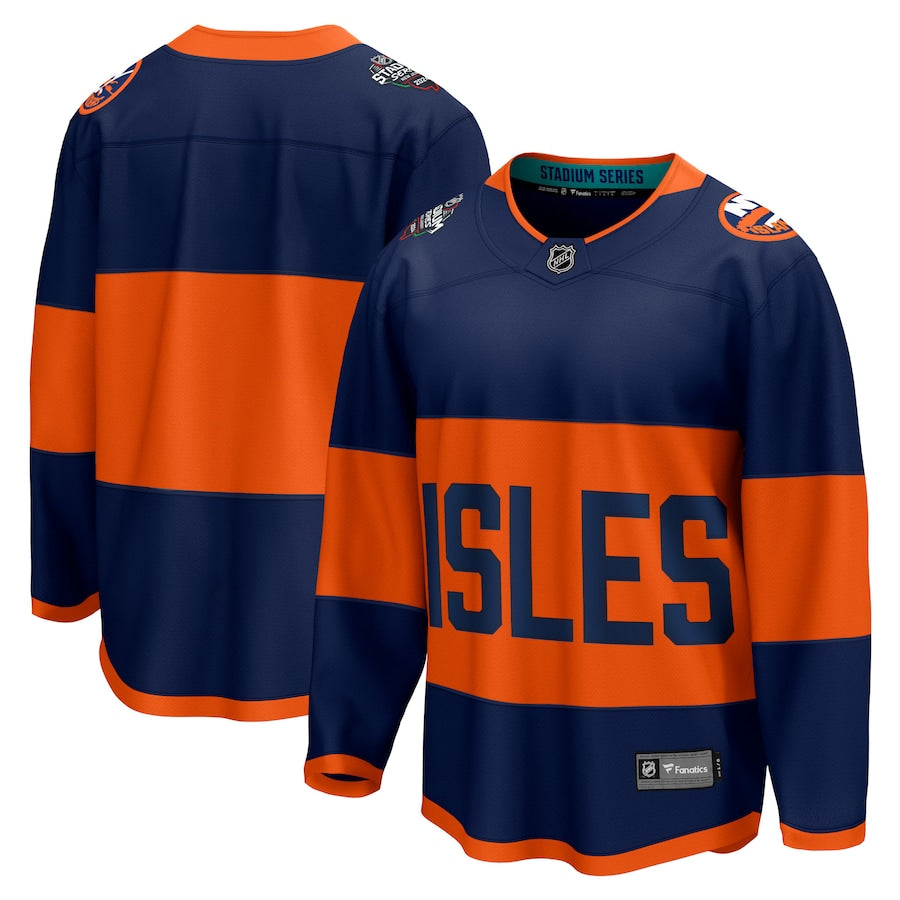 New York Islanders Fanatics Branded 2024 NHL Stadium Series Breakaway Shirt – Navy