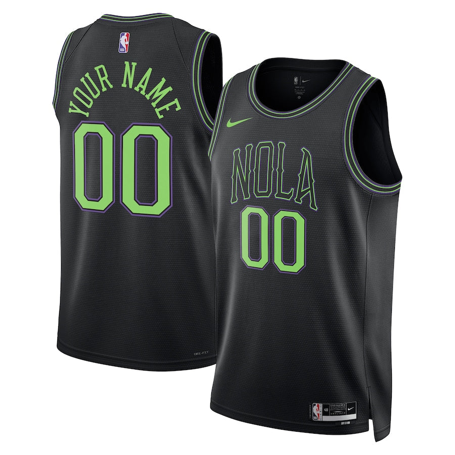 New Orleans Pelicans  Unisex 2023/24 customized Swingman Shirt - Black - City Edition