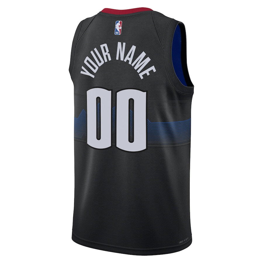 Denver Nuggets  Unisex 2023/24 customized Swingman Shirt - Black - City Edition