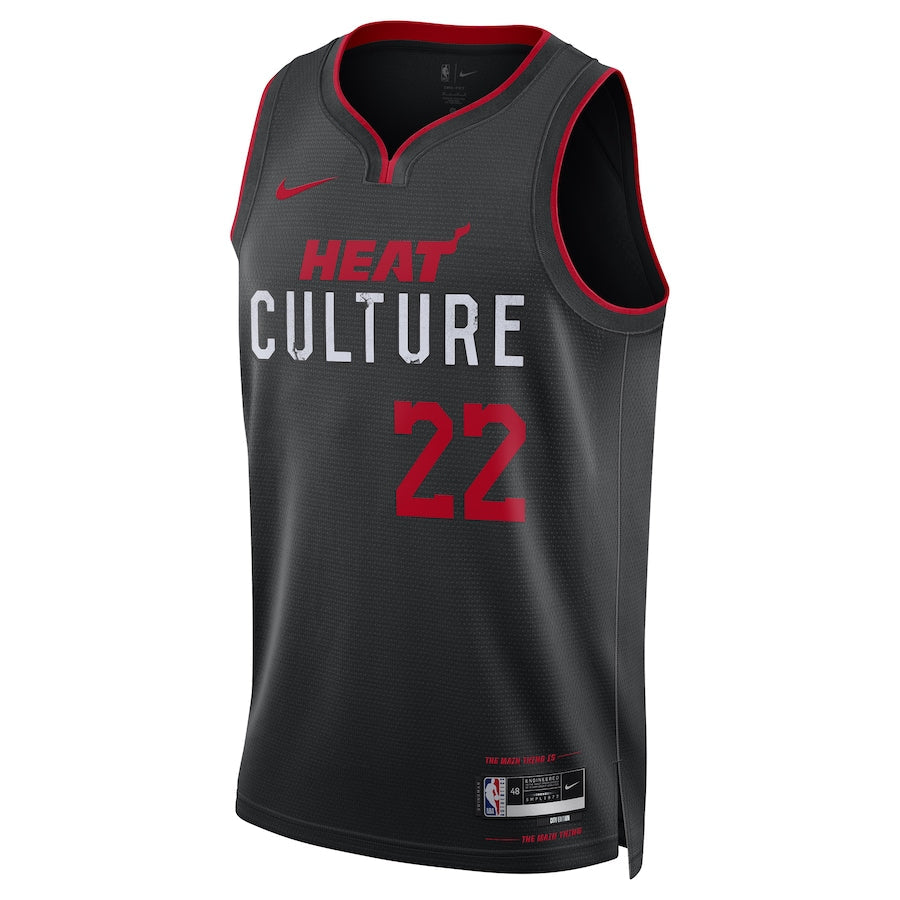 Jimmy Butler Miami Heat  Unisex 2023/24 Swingman Shirt - Black - City Edition