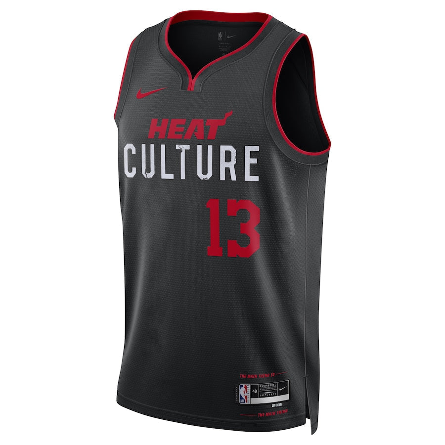 Bam Adebayo Miami Heat  Unisex 2023/24 Swingman Shirt - Black - City Edition