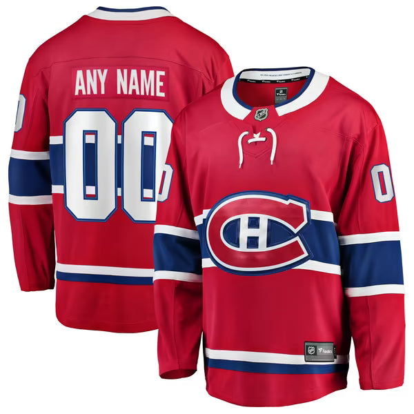Hygo Shirts Montreal Canadiens Fanatics Home Breakaway Custom Jersey Red