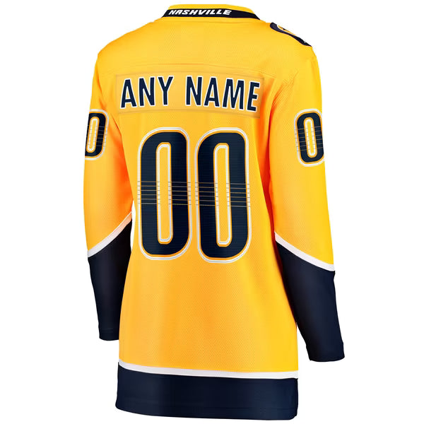Hygo Shirts Fanatics Women's Nashville Predators Home Breakaway Custom Jersey