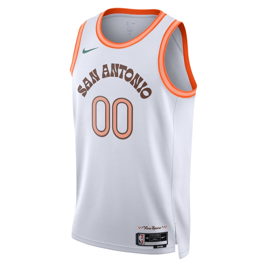 San Antonio Spurs  Unisex 2023/24 customized Swingman Shirt - White - City Edition
