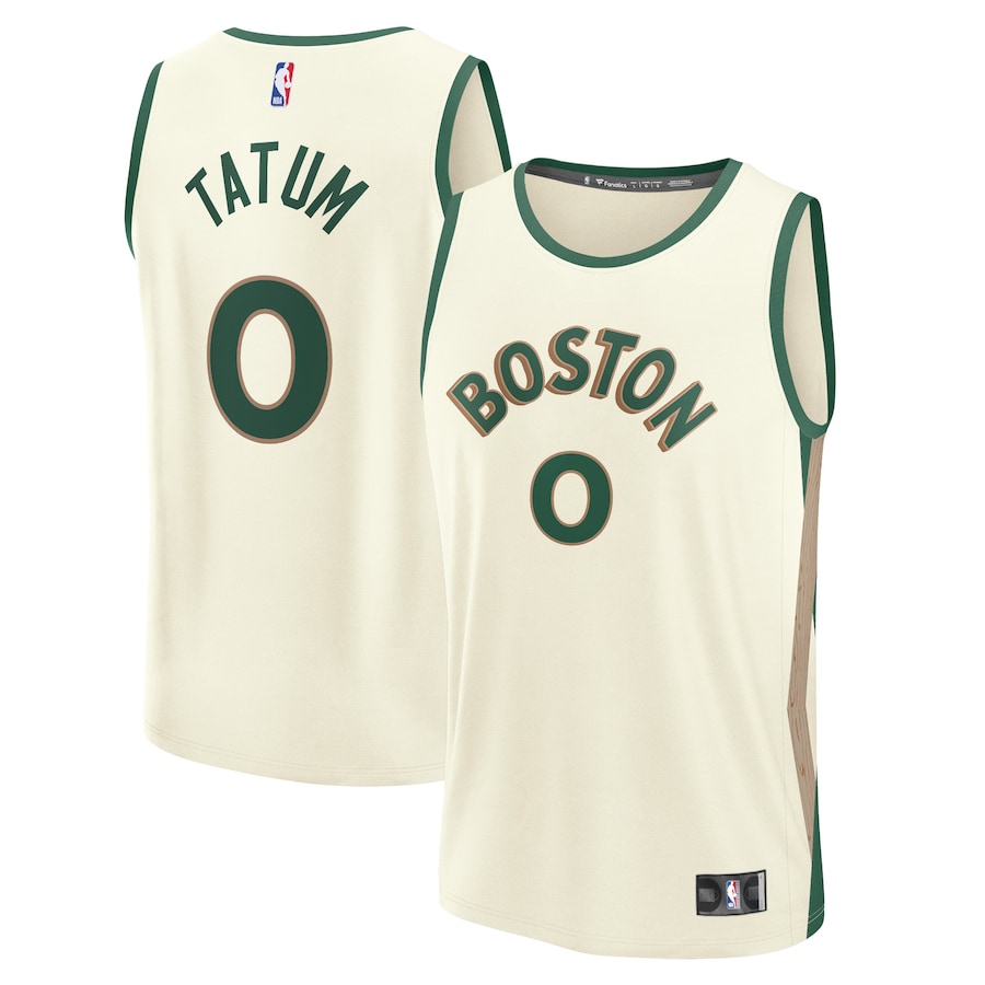 Jayson Tatum Boston Celtics Fanatics Branded 2023/24 Fast Break Shirt - White - City Edition