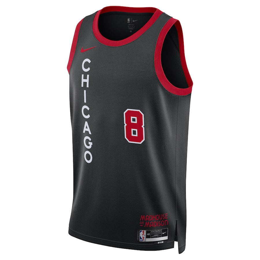 Zach LaVine Chicago Bulls  Unisex 2023/24 Swingman Shirt - Black - City Edition