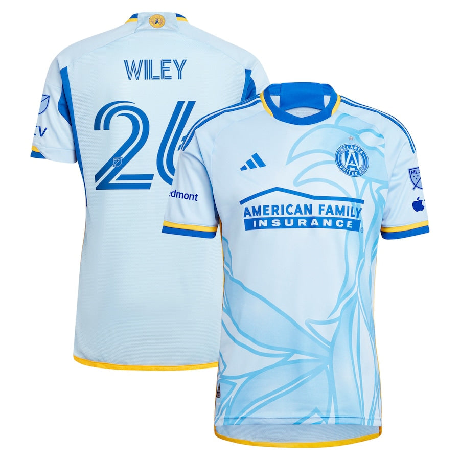 Caleb Wiley Atlanta United FC  2024 The Resurgens Kit Authentic Player Soccer Shirt - Light Blue