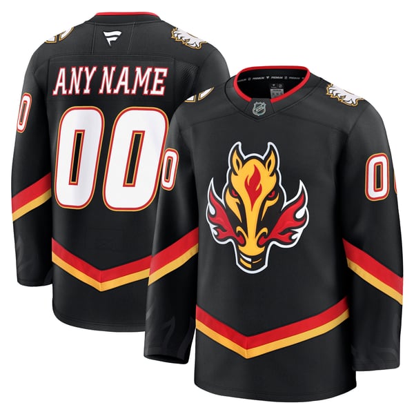 Hygo Shirts Calgary Flames Fanatics Alternate Premium Custom Jersey