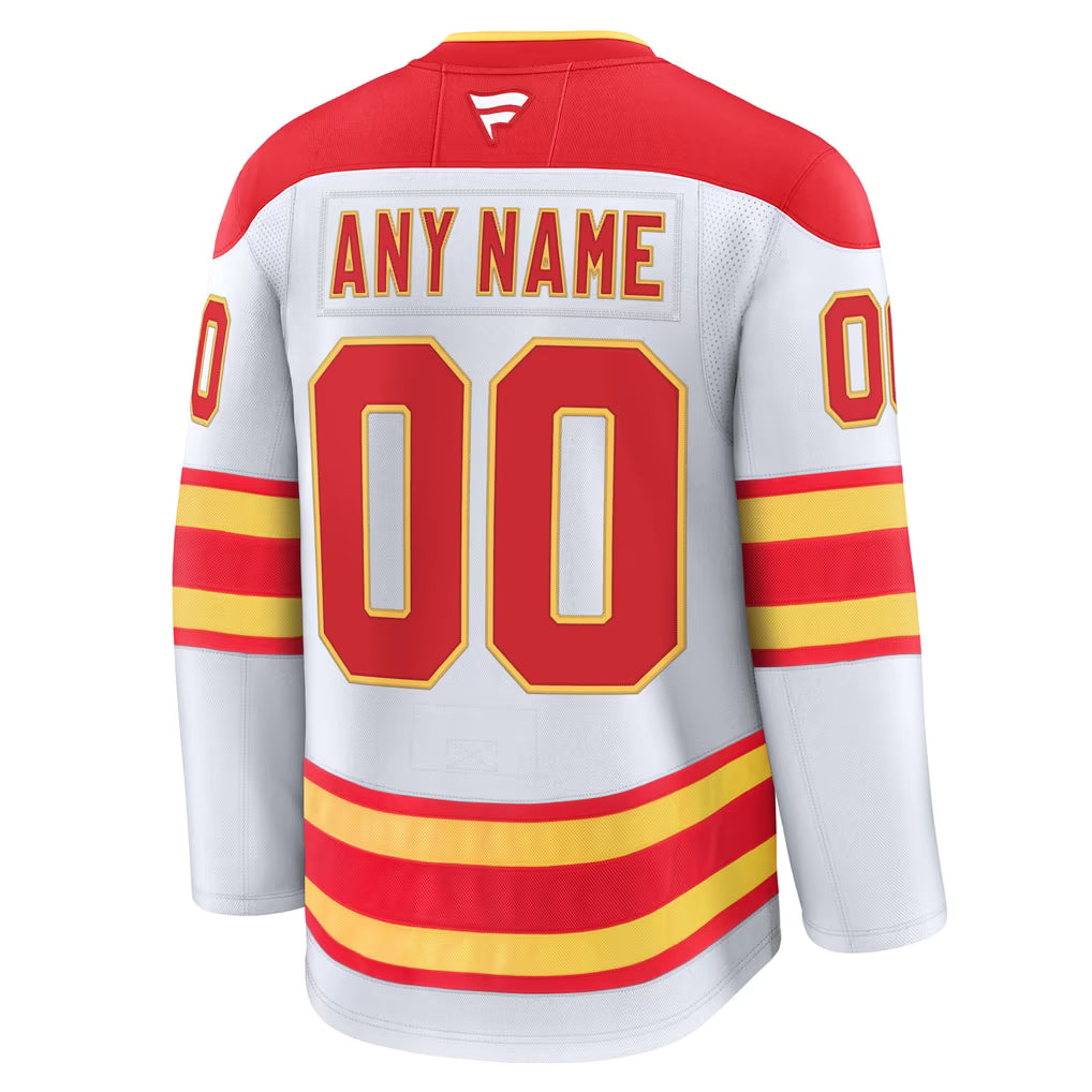 Hygo Shirts Fanatics Calgary Flames Away Premium Jersey White