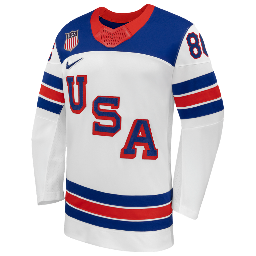 Hygo Shirts Nike US Hockey Jack Hughes 2026 Away Replica Jersey