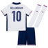 England Home Stadium Mini Kit 2024 - Little Kids with Bellingham 10 printing Soccer Shirt - White