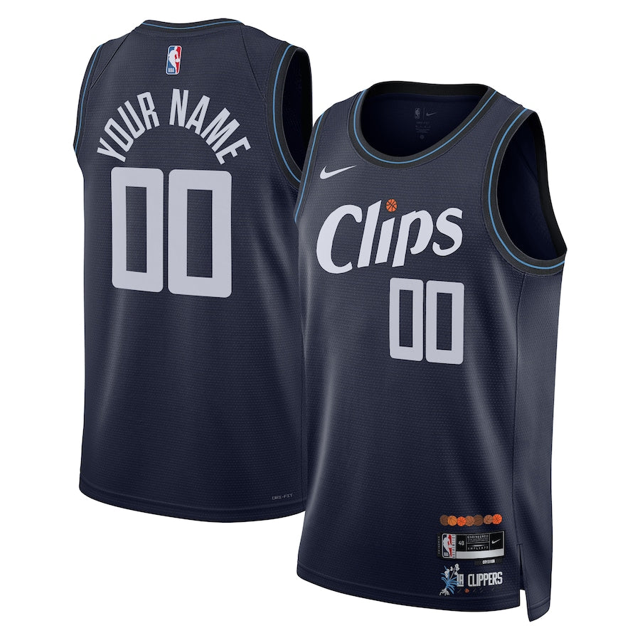 LA Clippers  Unisex 2023/24 customized Swingman Shirt - Navy - City Edition