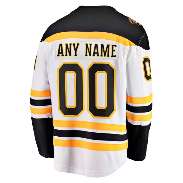 Hygo Shirts Boston Bruins Fanatics Away Breakaway Custom Jersey