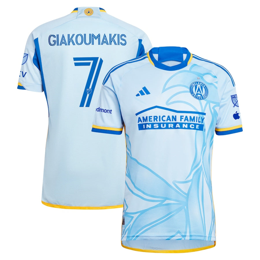 Giorgos Giakoumakis Atlanta United FC  2024 The Resurgens Kit Authentic Player Soccer Shirt - Light Blue
