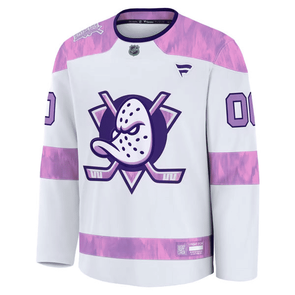 Hygo Shirts Fanatics Anaheim Ducks Hockey Fights Cancer Practice Jersey