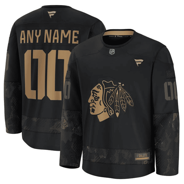 Hygo Shirts Chicago Blackhawks Fanatics 2024 Military Appreciation Practice Jersey