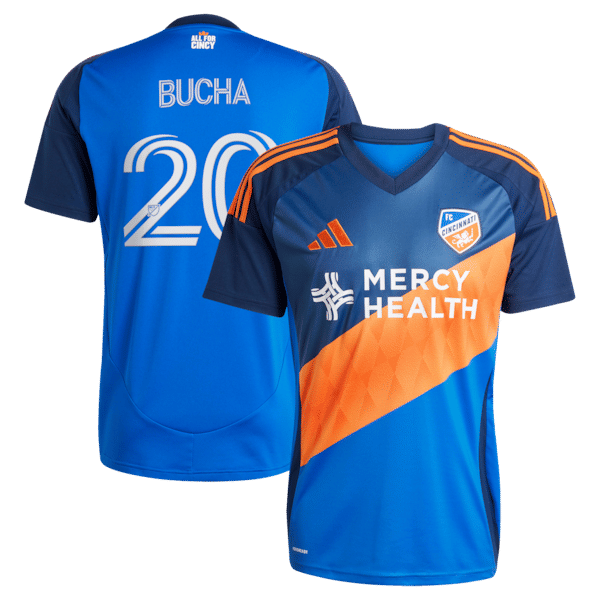 Adidas Pavel Bucha FC Cincinnati 2025 Orange and Blue Legacy Kit Replica Jersey Blue