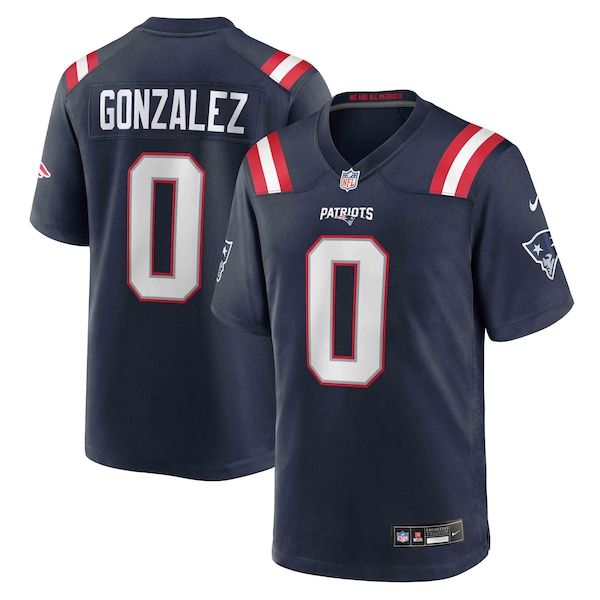 Nike Christian Gonzalez New England Patriots Game Jersey Navy