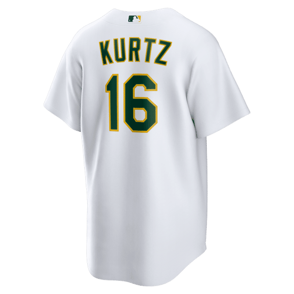 Nike Nick Kurtz Athletics Home Replica Player Jersey White