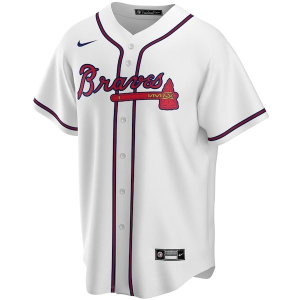 Nike Atlanta Braves Home Replica Custom Jersey White