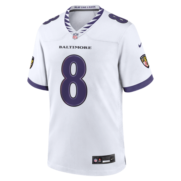 Nike Lamar Jackson Baltimore Ravens Game Jersey White