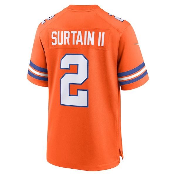 Nike Patrick Surtain II Denver Broncos Alternate Game Jersey Orange