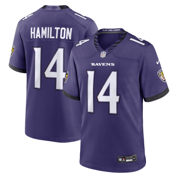 Nike Kyle Hamilton Baltimore Ravens Game Jersey Purple