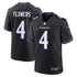 Nike Zay Flowers Baltimore Ravens Alternate Game Jersey Black