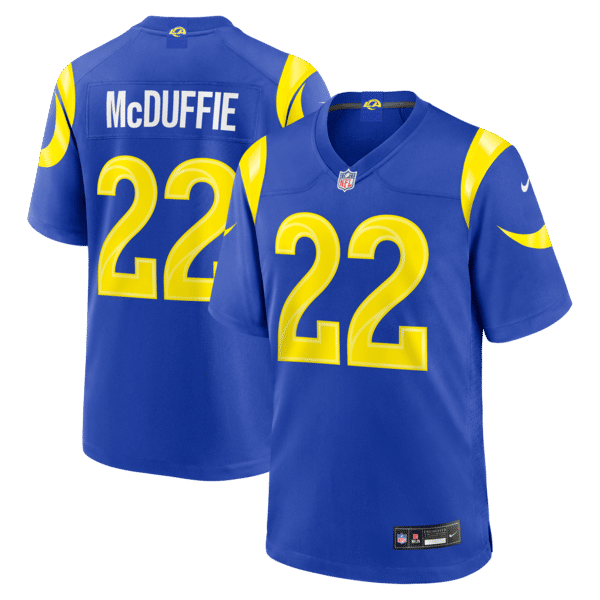 Nike Trent McDuffie Los Angeles Rams Game Jersey Royal