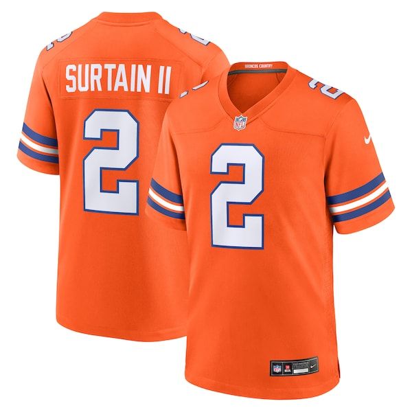 Nike Patrick Surtain II Denver Broncos Alternate Game Jersey Orange