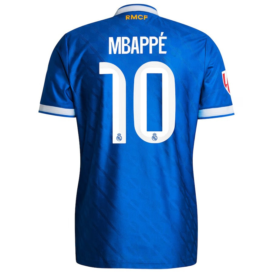 Kylian Mbappé Real Madrid 2025/26 Third Authentic Player Soccer Shirt - Blue