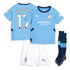 Manchester City Home Minikit 2024-25 with De Bruyne 17 printing Soccer Shirt - Blue