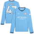 Manchester City Home Shirt 2024-25 - Long Sleeve with Foden 47 printing Soccer Shirt - Blue