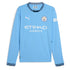 Manchester City Home Shirt 2024-25 - Long Sleeve with Grealish 10 printing Soccer Shirt - Blue