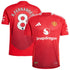 Manchester United  Home Shirt 2024-25 with B.Fernandes 8 printing Soccer Shirt - Red
