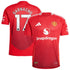 Manchester United  Home Shirt 2024-25 with Garnacho 17 printing Soccer Shirt - Red