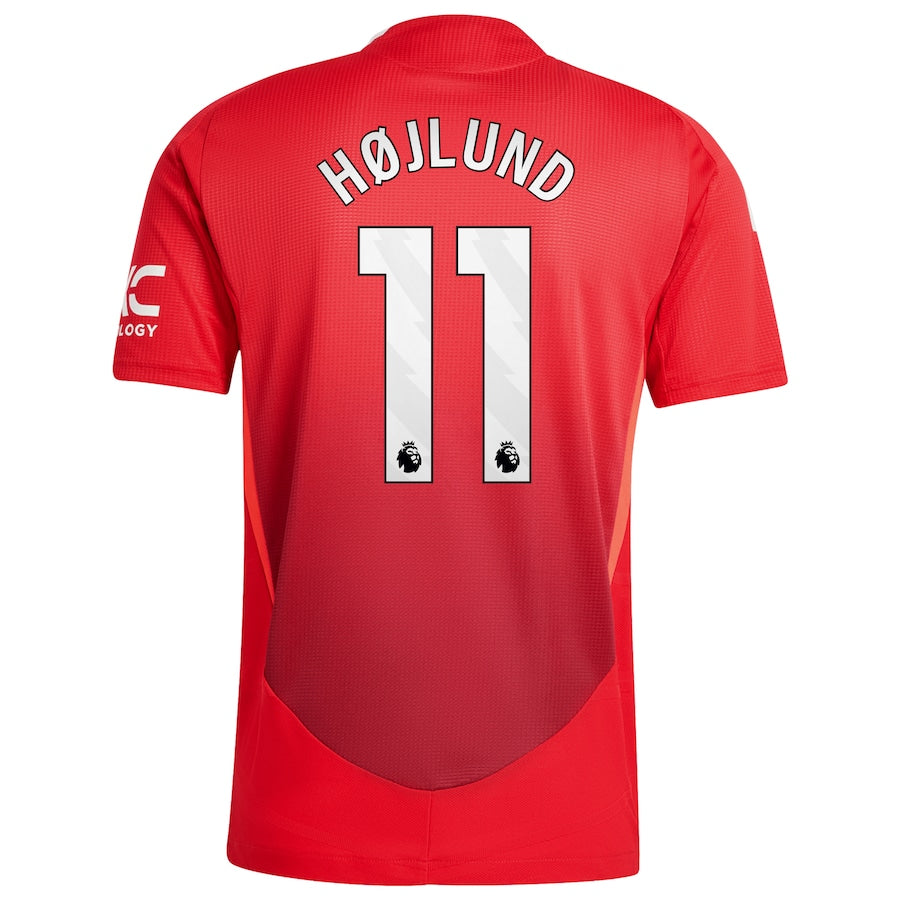 Manchester United  Home Shirt 2024-25 with Højlund 11 printing Soccer Shirt - Red