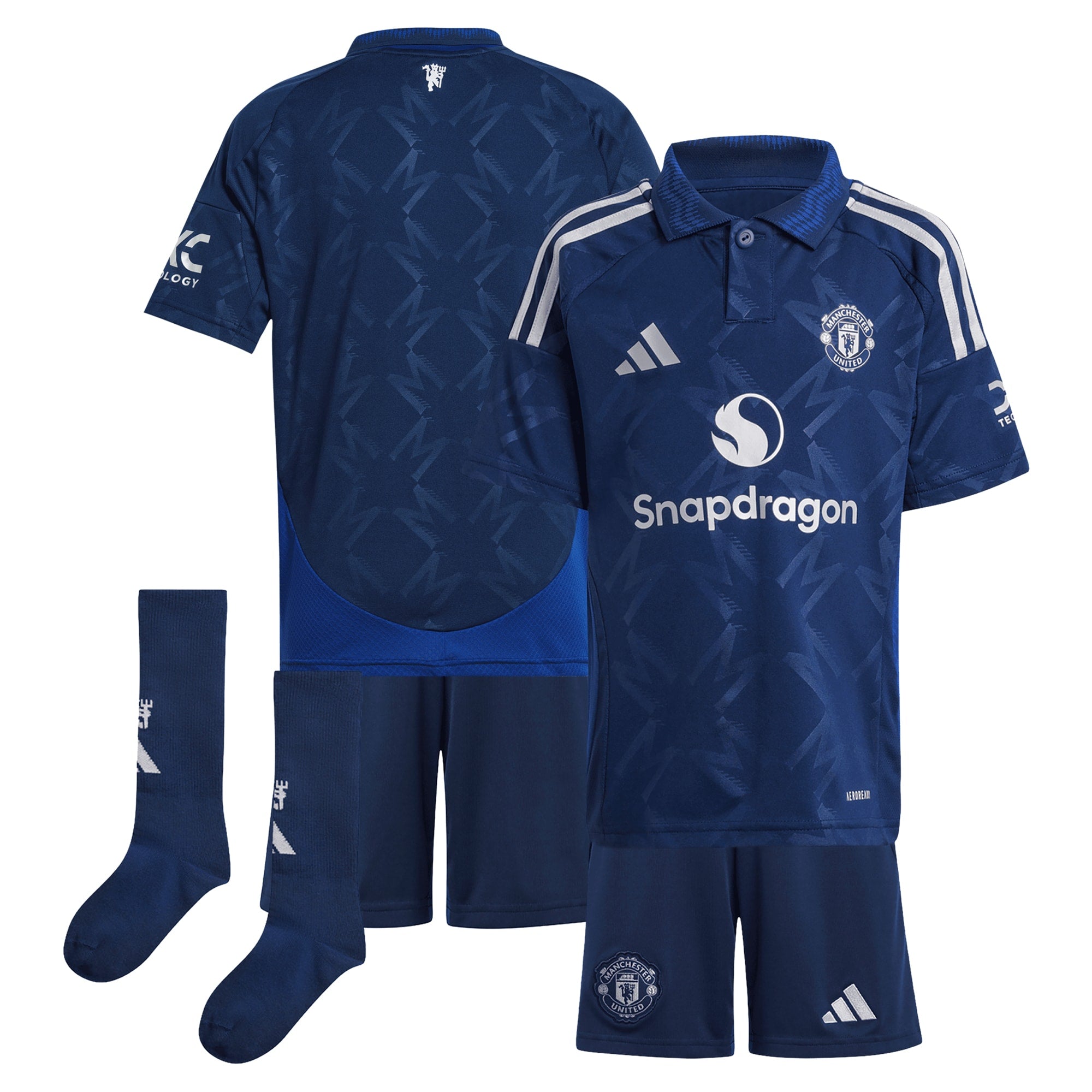 Manchester United Away Minikit 2024-25 Custom Soccer Shirt - Blue