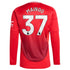 Manchester United  Home Shirt 2024-25 - Long Sleeve with Mainoo 37 printing - Red