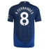 Manchester United EPL Away Shirt 2024-25 with B.Fernandes 8 printing Soccer Shirt - Blue
