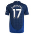 Manchester United EPL Away Shirt 2024-25 with Garnacho 17 printing Soccer Shirt - Blue