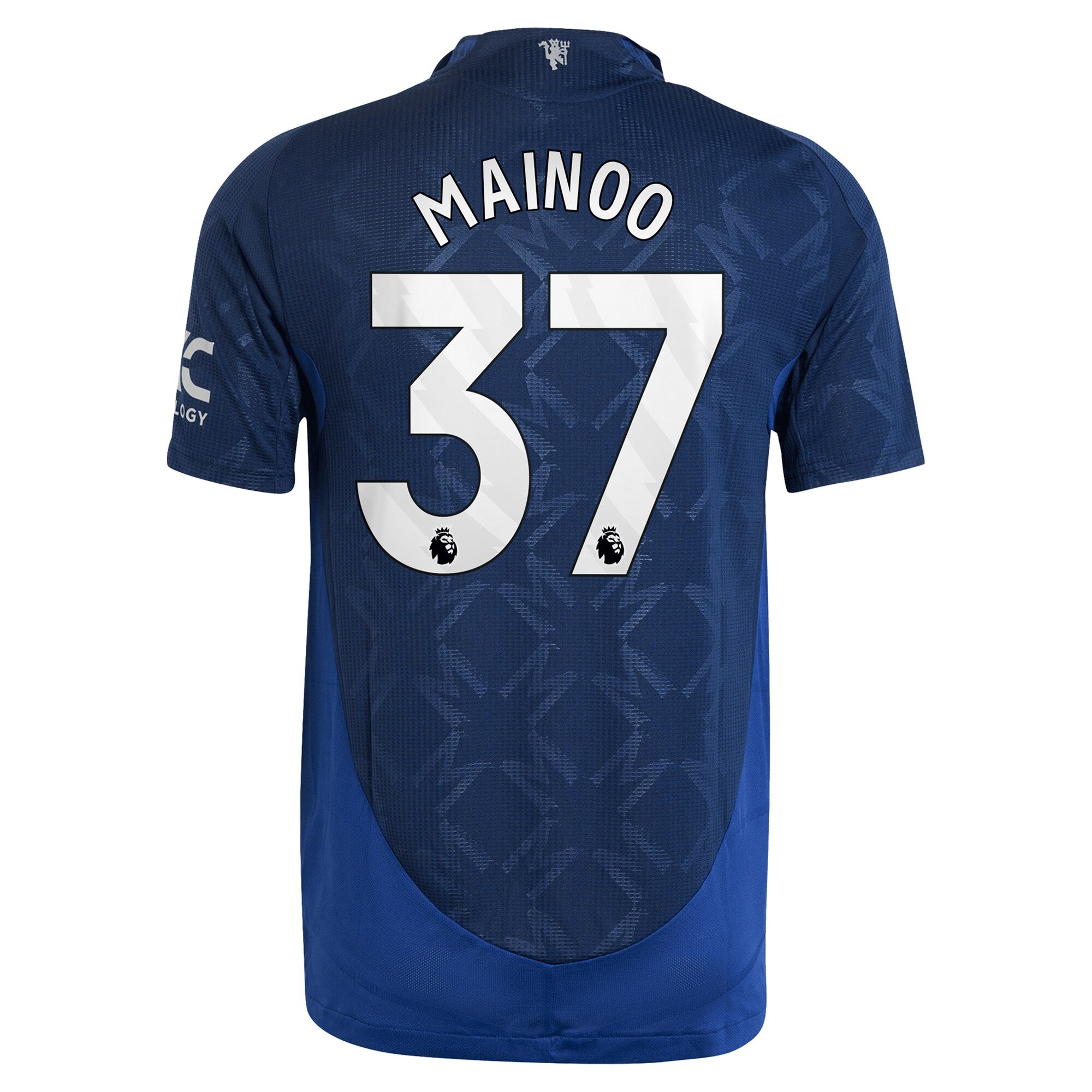 Manchester United EPL Away Shirt 2024-25 with Mainoo 37 printing Soccer Shirt - Blue