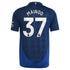 Manchester United EPL Away Shirt 2024-25 with Mainoo 37 printing Soccer Shirt - Blue