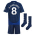 Manchester United EPL Away Mini Kit 2024-25 with B.Fernandes 8 printing Soccer Shirt - Blue